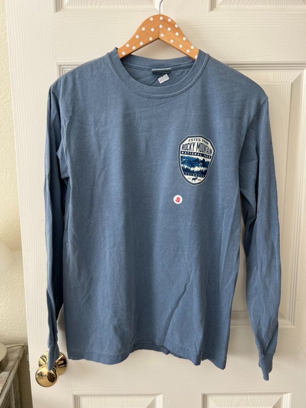 Rocky Mountain National Park Estes Park Long Sleeve Tee Small 100% Cotton NEW